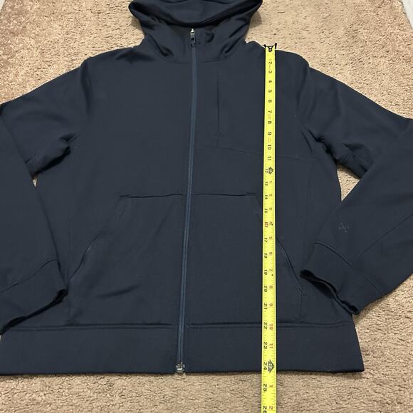 Lululemon Men’s City Sweat Zip Hoodie Thermo Heathered Nautical Navy Jacket Sz S - Picture 2 of 8